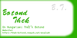 botond thek business card